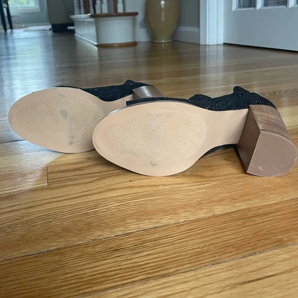 Sparkly Peep Toe Booties - Picture 5 of 7